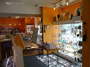 Interior of Pyramid Books store